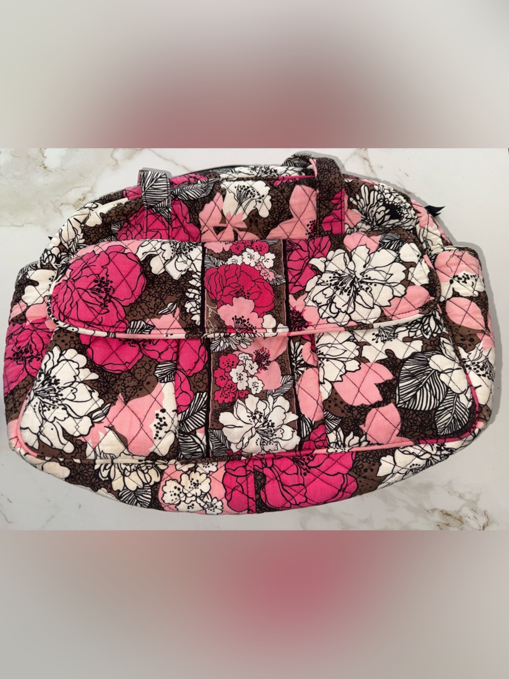 Vera Bradley Quilted Travel Tote Bag Pink Floral Weekender Carry-On 🩷